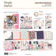   Papírkészlet 12" (30 cm), Collector's Essential Kit / Simple Stories Happy Hearts (1 csomag)