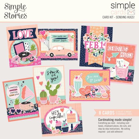 Üdvözlőlap készlet, Sending Hugs! / Simple Stories Simple Cards Kit (1 csomag)
