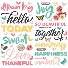   Matrica , Foam Stickers / Simple Stories Vintage Cottage Fields (2 ív)