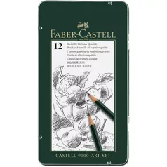  Faber-Castell Grafitceruza készlet , Art Set, tin of 12 / Faber-Castell Castell 9000 graphite pencil (1 csomag)