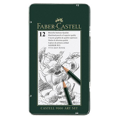 Faber-Castell Grafitceruza készlet , Art Set, tin of 12 / Faber-Castell Castell 9000 graphite pencil (1 csomag)