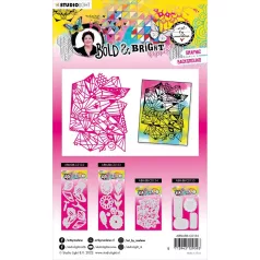   Vágósablon, Graphic Background Bold and Bright nr.134 / Art by Marlene Cutting Die (1 csomag)