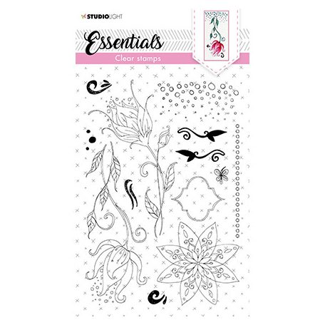 Szilikonbélyegző , Quirky long flowers Essentials nr.119 / SL Clear Stamp (1 csomag)