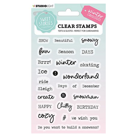 Szilikonbélyegző , Quotes small Winter Season Sweet Stories nr.163 / SL Clear Stamp (1 csomag)