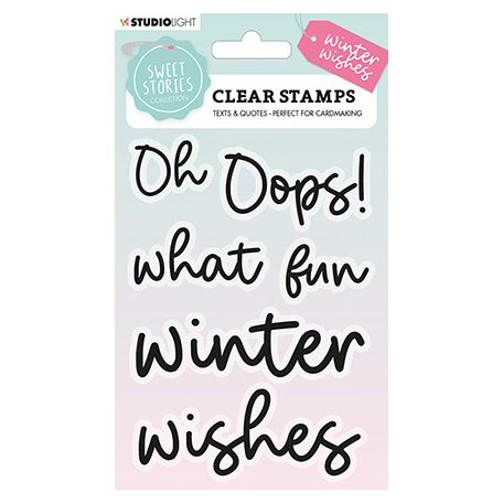 Szilikonbélyegző , Quotes large Winter Wishes Sweet Stories nr.162 / SL Clear Stamp (1 csomag)