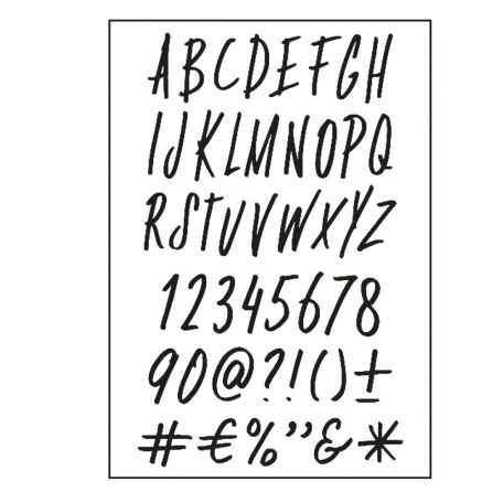 Szilikonbélyegző A6, Alphabet Funky / Paperfuel Clear Stamp (1 csomag)