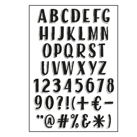 Szilikonbélyegző A6, Alphabet Vintage / Paperfuel Clear Stamp (1 csomag)