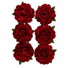   Papírvirág 3 cm, Jubilee roses RED / Paper Flowers (1 csomag)