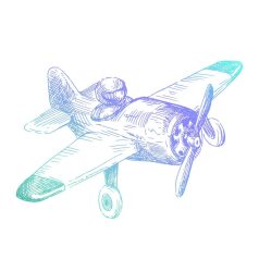   Szilikonbélyegző , Men's Collection Airplane / CC Mini Clear Stamp (1 db)
