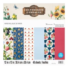   Papírkészlet 12" (30 cm), Countryside Campagne / Craft Smith Paper Pad  (48 lap)