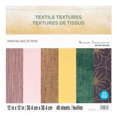   Papírkészlet 12" (30 cm), Textile Textures / Craft Smith Paper Pad  (48 lap)