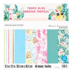   Papírkészlet 12" (30 cm), Tropical Bliss / Craft Smith Paper Pad  (48 lap)