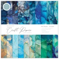   Papírkészlet 12", Ink Drops Ocean Paper Pad / Craft Consortium Essential (30 lap)