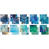   Papírkészlet 12", Ink Drops Ocean Paper Pad / Craft Consortium Essential (30 lap)