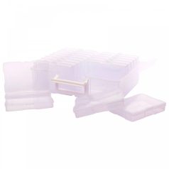   Craft Storage Tároló doboz Large clear storage Box (16+1 db)