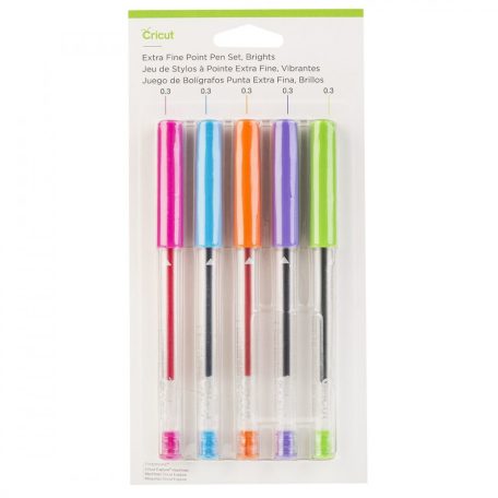 Toll készlet , Extra Fine Point Pen Set Brights/ Cricut Pen Set (5 db)