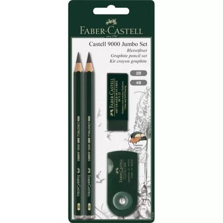Faber-Castell Castell 9000 Jumbo rajzkészlet,  Drawing set / Faber Castell Pencil (4 db)