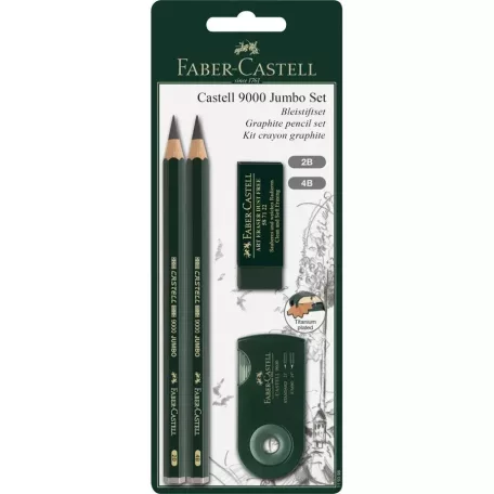 Faber-Castell Castell 9000 Jumbo rajzkészlet,  Drawing set / Faber Castell Pencil (4 db)