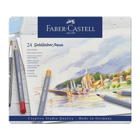 Faber-Castell akvarell ceruza készlet 24 db, Goldfaber Aqua / Faber Castell Watercolour Pencils (1 csomag)