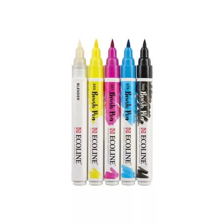 Talens Ecoline Akvarell ecsetfilc készlet Primary Brush Pen (5 db)