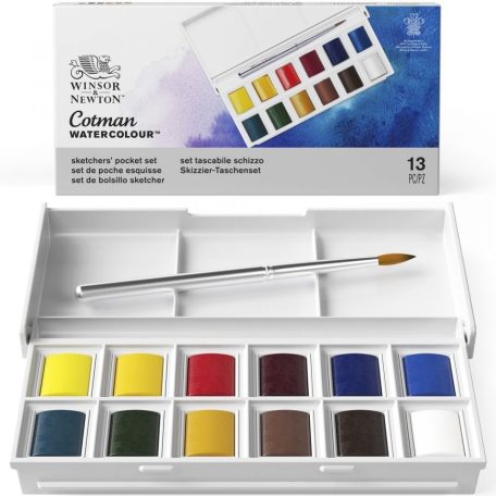 Akvarellfesték készlet 12 szín, Sketchers' pocket set / Winsor&Newton Cotman Watercolour (1 db)