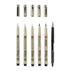   Sakura Pigma Micron  Manga rajzkészlet, fineliner set Manga Collection - 6 sizes, black (6 db)