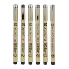   Sakura Pigma Micron Tűfilc készlet, 01 fineliner set - 6 colours (6 db)
