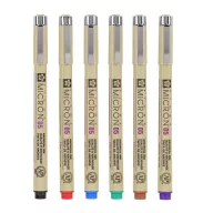   Sakura Pigma Micron Tűfilc készlet, 05 fineliner set - 6 colours (6 db)