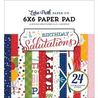   Papírkészlet 6" (15 cm), Birthday Salutations / Echo Park Paper Pack (24 lap)