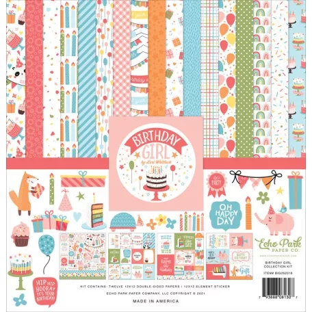 Scrapbook Papírkészlet 12" (30 cm) Birthday Girl Collection Kit (1 csomag)
