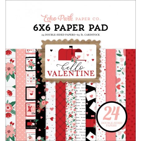 Papírkészlet 6" (15 cm), Hello Valentine / Echo Park Paper Pack (24 lap)