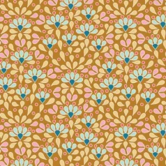   TILDA 100% pamut szövet 50X55 cm, Sea Anemone Honey/ Tilda Cotton Beach (1 db)