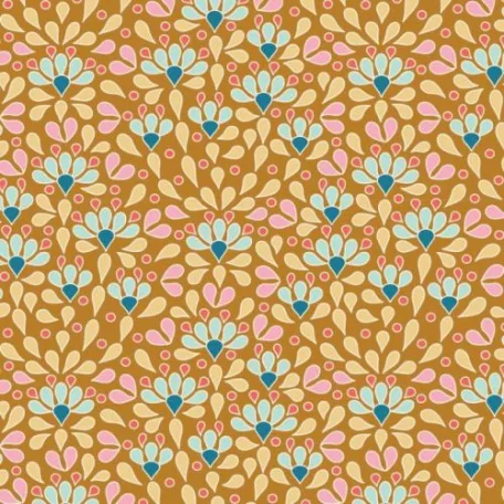 TILDA 100% pamut szövet 50X55 cm, Sea Anemone Honey/ Tilda Cotton Beach (1 db)