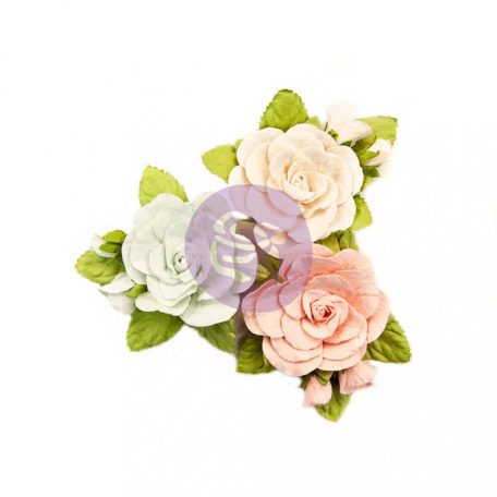 Papírvirág , Poetic Rose Flowers Sweet Roses / Prima Marketing Paper Flowers (1 csomag)