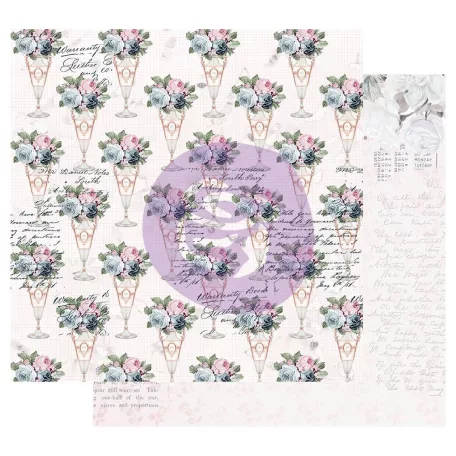 Scrapbook papír 12" (30 cm), Sweet Taste / Prima Marketing Poetic Rose (1 ív)