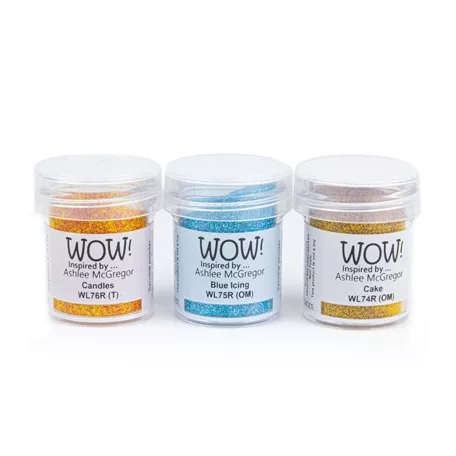 Domborítópor készlet , Trio Birthday Cake Trio sets/ WoW! Embossing Powder (3 db)