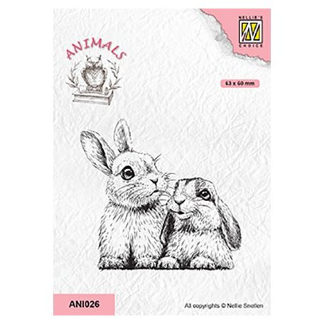 Szilikonbélyegző , Animals two rabbits / NC Clear Stamp (1 db)