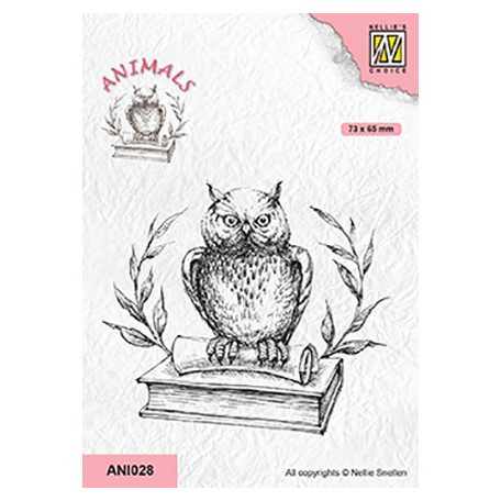 Szilikonbélyegző , Animals owl on book / NC Clear Stamp (1 db)