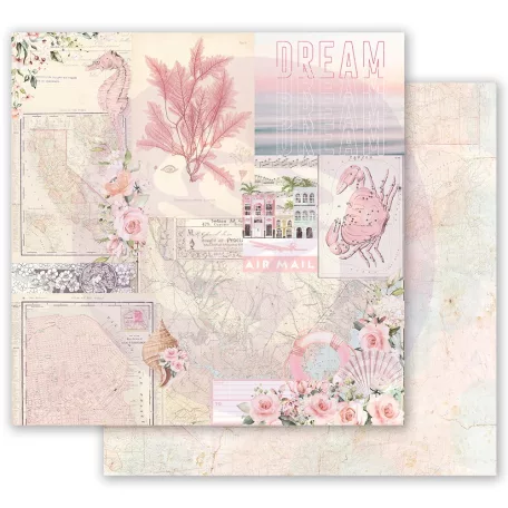 Scrapbook papír 12" (30 cm), California Dreaming / Prima Marketing Golden Coast (1 ív)