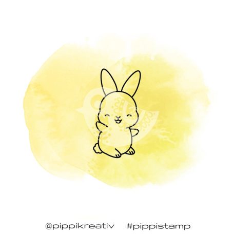 Gumibélyegző , Hello Bunny / PIPPI Rubber Stamp (1 db)