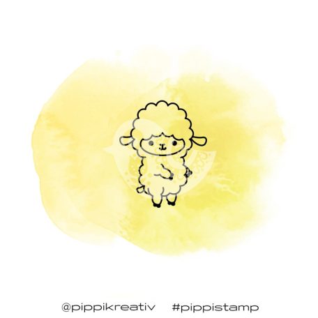 Gumibélyegző , Sheep / PIPPI Rubber Stamp (1 db)