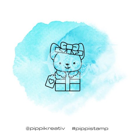 Gumibélyegző , Birthday Puppy / PIPPI Rubber Stamp (1 db)