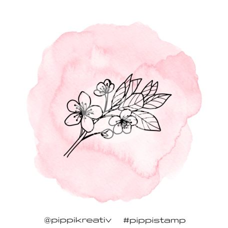 Gumibélyegző , Cherry Blossom 2/ PIPPI Rubber Stamp (1 db)