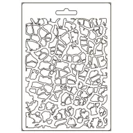   Textúra alap A5, Savana Crackle Pattern / Stamperia Soft Mould (1 db)