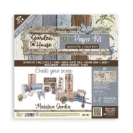   3D papír díszítőelem készlet , Romantic Garden House / Stamperia 3D Paper Kit (1 csomag)