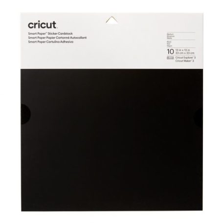 Öntapadós karton 30 cm x 30 cm, Black / Cricut Smart Sticker Cardstock (10 ív)