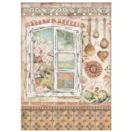   Rizspapír A4, Casa Granada ablak / Stamperia Rice Paper (1 ív)