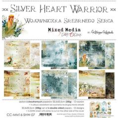   Papírkészlet 12" (30 cm), Silver Heart Warrior / Craft O'Clock Paper Collection Set (1 csomag)