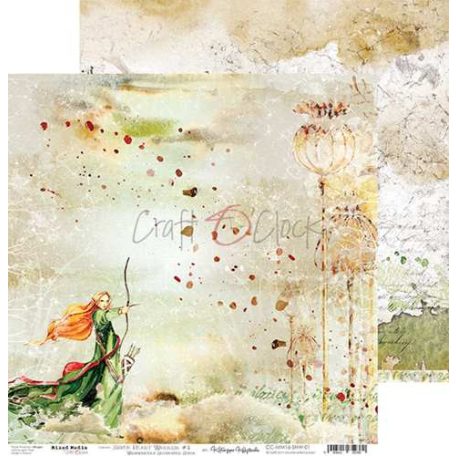 Papírkészlet 12" (30 cm), Silver Heart Warrior / Craft O'Clock Paper Collection Set (1 csomag)