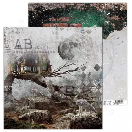 Papírkészlet 12" (30 cm), Kollekció Follow the Rabbit/ AB Studio scrapbooking paper (8 lap)